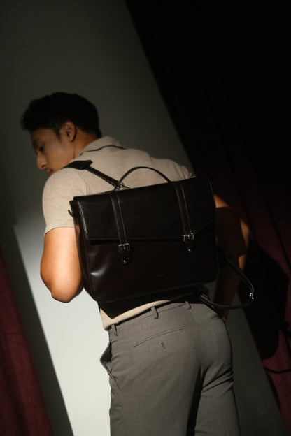 The Has - Sal 36' in Pull-up Oiled Coffee Black | 100% Genuine Leather