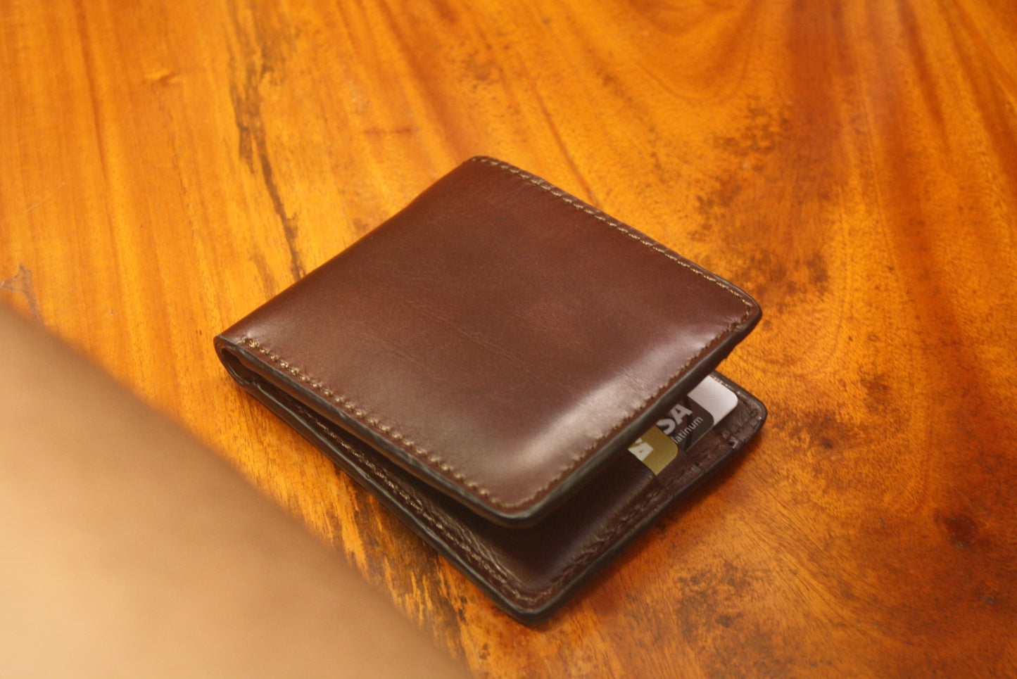 The Has - Flat Mile (Slim Single-fold Wallet) in Brown